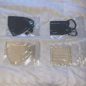 Oatmeal and Black face masks